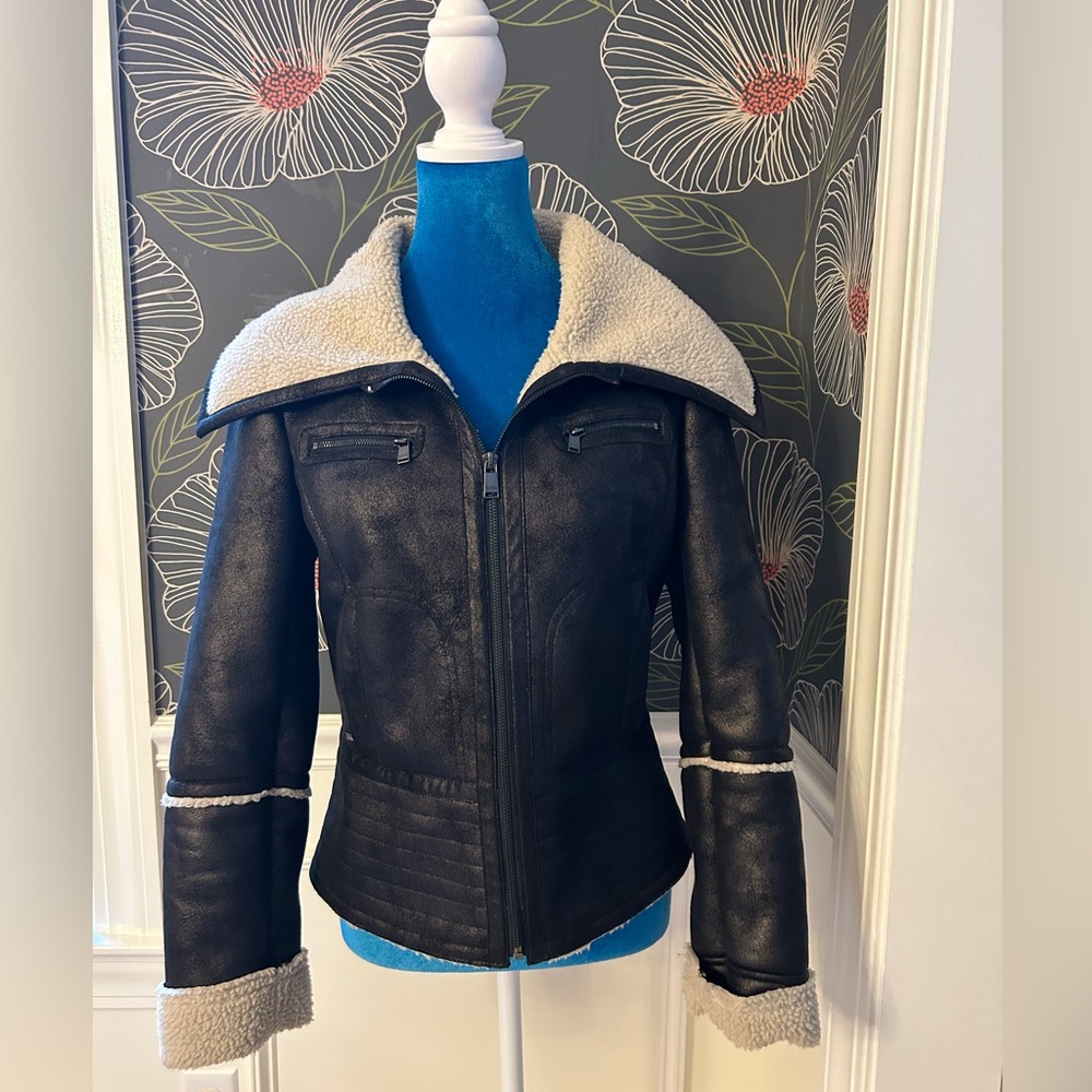 Vintage MARC by Andrew Marc New York Faux Suede Bomber Jacket